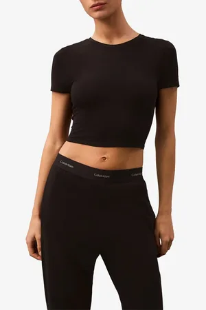 Calvin Klein Modern mid waist straight fit loungebroek met logoband