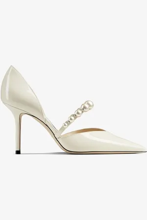 Jimmy Choo Aurelie 85 pump van lakleer met imitatieparels