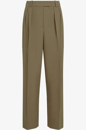 Tommy Hilfiger High waist straight fit pantalon met plooidetail