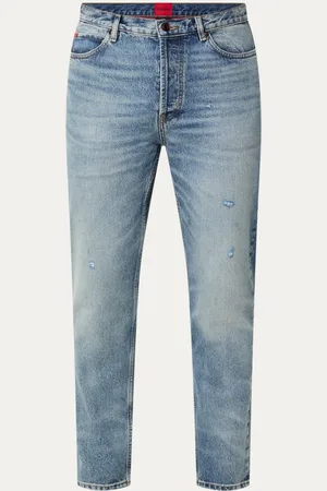 HUGO BOSS Tapered fit jeans met steekzakken