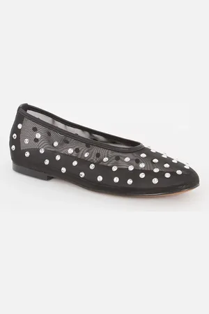 Toral Sybilla ballerina van mesh met leren details