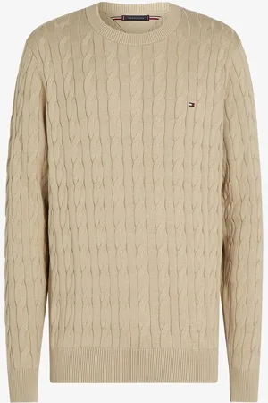 Tommy Hilfiger Kabelgebreide trui met logoborduring