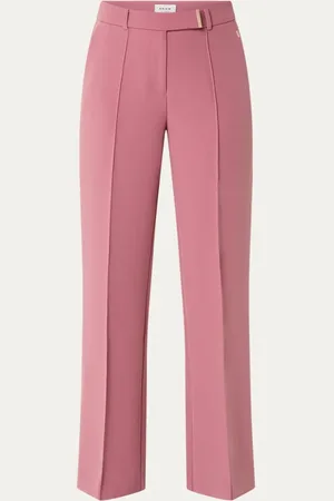 Aaiko Chantalle high waist wide fit pantalon met persplooi en structuur