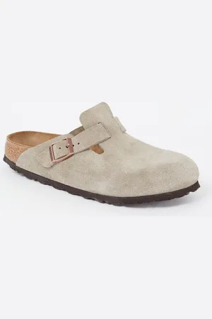 Birkenstock Narrow Fit Boston muiltje van suède