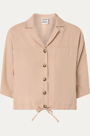 Moscow Mosi blouse van crêpe met logo