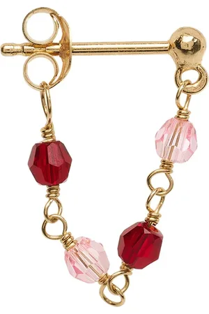 ANNA + NINA La Vie En Rose Chain enkele oorstekers verguld