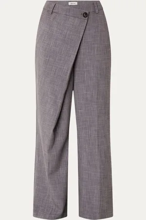 Modstrom Malou high waist loose fit pantalon met asymmetrisch detail