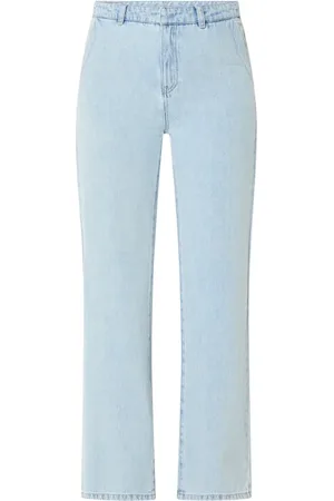 Expresso High waist wide leg jeans met lichte wassing