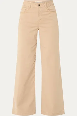 Mos Mosh MMDara high waist wide fit pantalon in lyocellblend met steekzakken