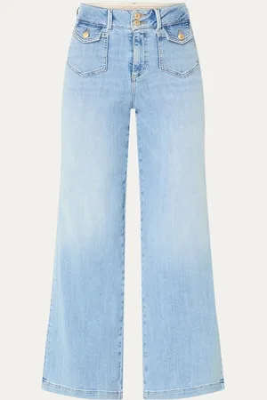 Mos Mosh MMColette high waist wide leg jeans met klepzakken