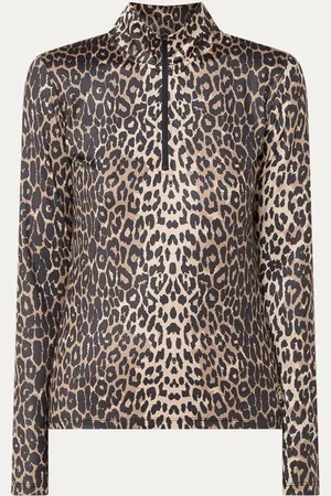 Sofie Schnoor Mallory longsleeve met halve rits en panterprint