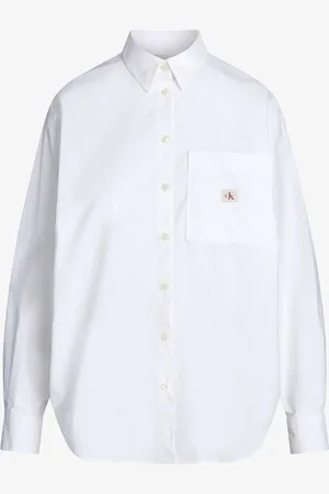 Calvin Klein Oversized blouse met borstzak
