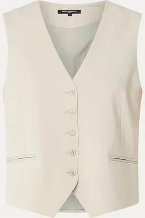 French Connection Angie gilet met paspelzakken en gespdetail