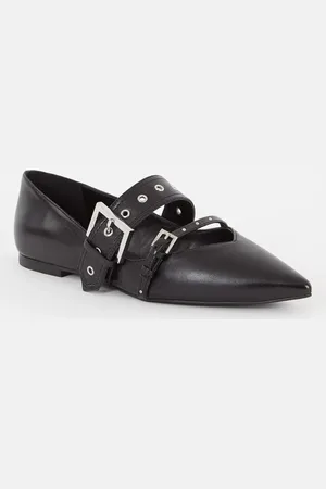 HUGO BOSS Maridia ballerina van schapenleer met gespdetail