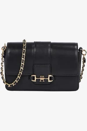 Tommy Hilfiger Crossbodytas van leer met logo