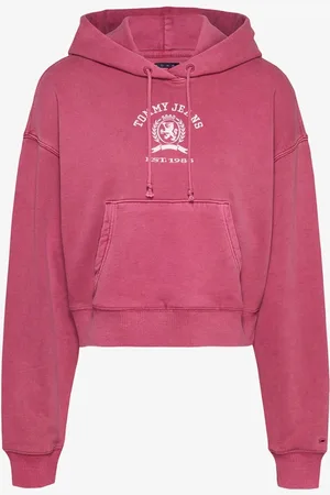 Tommy Hilfiger Cropped hoodie met logo en kangoeroezak
