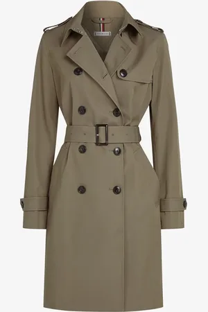 Tommy Hilfiger Double-breasted trenchcoat van biologisch katoen met ceintuur