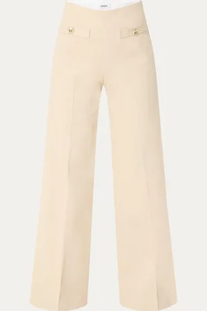 Sandro High waist wide fit pantalon met persplooi