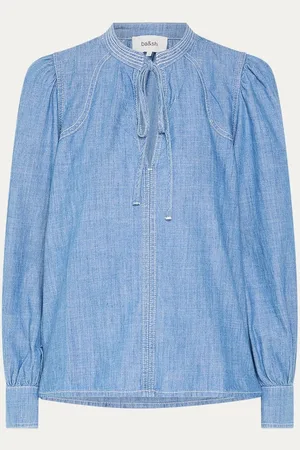 Bash Kuka tuniek van chambray met gestrikt detail