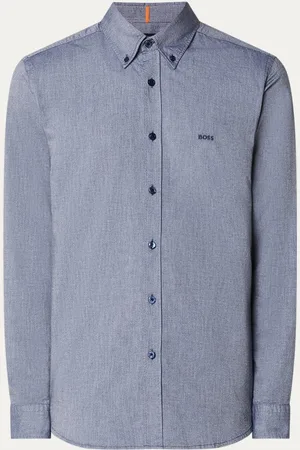 HUGO BOSS Rickert regular fit overhemd van biologisch katoen