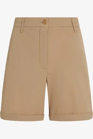 Tommy Hilfiger High waist wide fit korte broek in lyocellblend met steekzakken