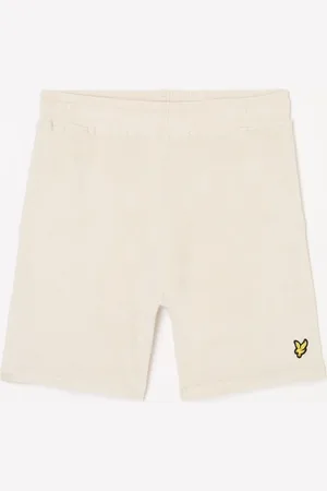 Lyle & Scott Straight fit korte broek van badstof met logo
