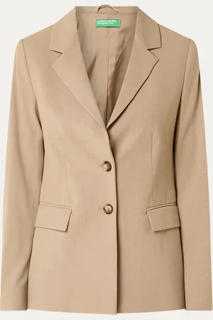 Benetton Blazer met schoudervulling en steekzakken