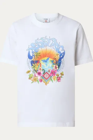Casablanca Surf Trip T-shirt van biologisch katoen met logoprint
