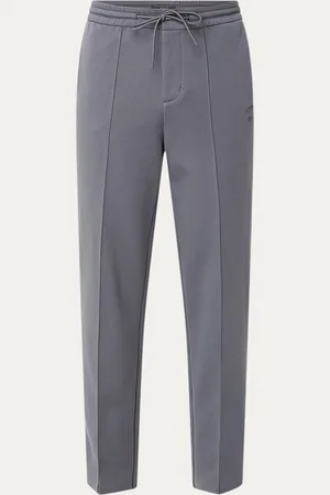 Boggi Milano Straight fit broek met trekkoord en steekzakken