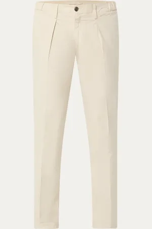 Profuomo Straight fit chino in lyocellblend met steekzakken