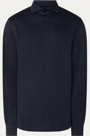 Profuomo Japanese knitted regular fit polo met stretch