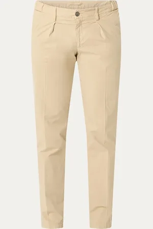 Profuomo Straight fit chino in lyocellblend met steekzakken