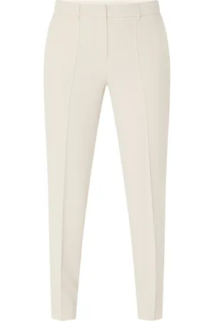 Expresso Mid waist tapered fit pantalon met persplooi