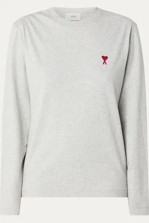 Ami Longsleeve van biologisch katoen met logoborduring
