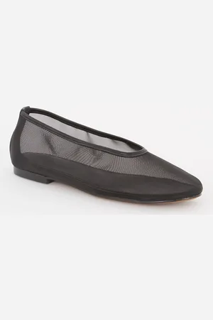 Toral Sybilla ballerina van mesh met leren details