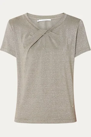 XANDRES Huri T-shirt met lurex en cut-out detail