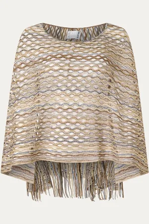 PAIN de SUCRE Ora strand poncho met franjes