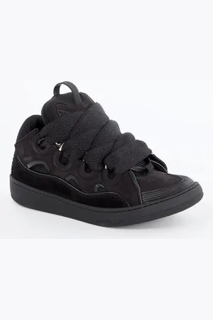 Lanvin Curb sneaker van kalfsleer met mesh details