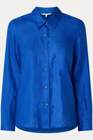 XANDRES Hulja blouse van linnen met borstzak