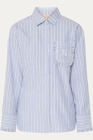 Josh V Jennie blouse met borstzak en logoborduring