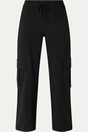Refined Department Nevada high waist straight fit pantalon met trekkoord en klepzakken