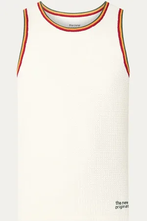 The New Originals Ribgebreide tanktop met logo