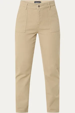 Claudia Sträter High waist slim fit chino met steekzakken