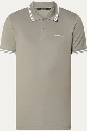 Airforce Regular fit polo met logo en getipte boorden