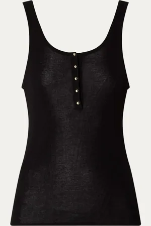 Sandro Semi-transparante tanktop met sierknopen