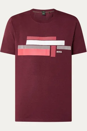 HUGO BOSS Glamping T-shirt in lyocellblend met logo- en print