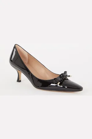 L.K. Bennett L-K-Bennett Alma pump van lakleer met strikdetail