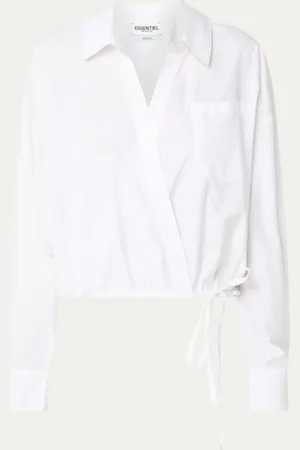 Essentiel Antwerp Hare blouse met overslag en borstzak