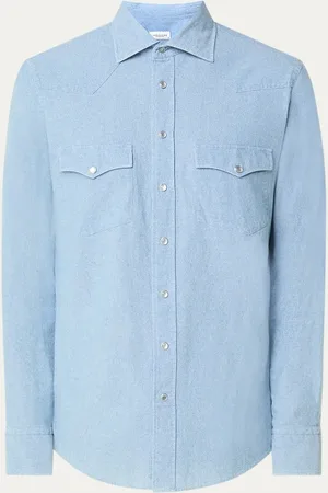 Profuomo Regular fit overhemd van denim