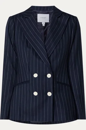 L.K. Bennett L-K-Bennett Bella double-breasted blazer in wolblend met krijtstreep